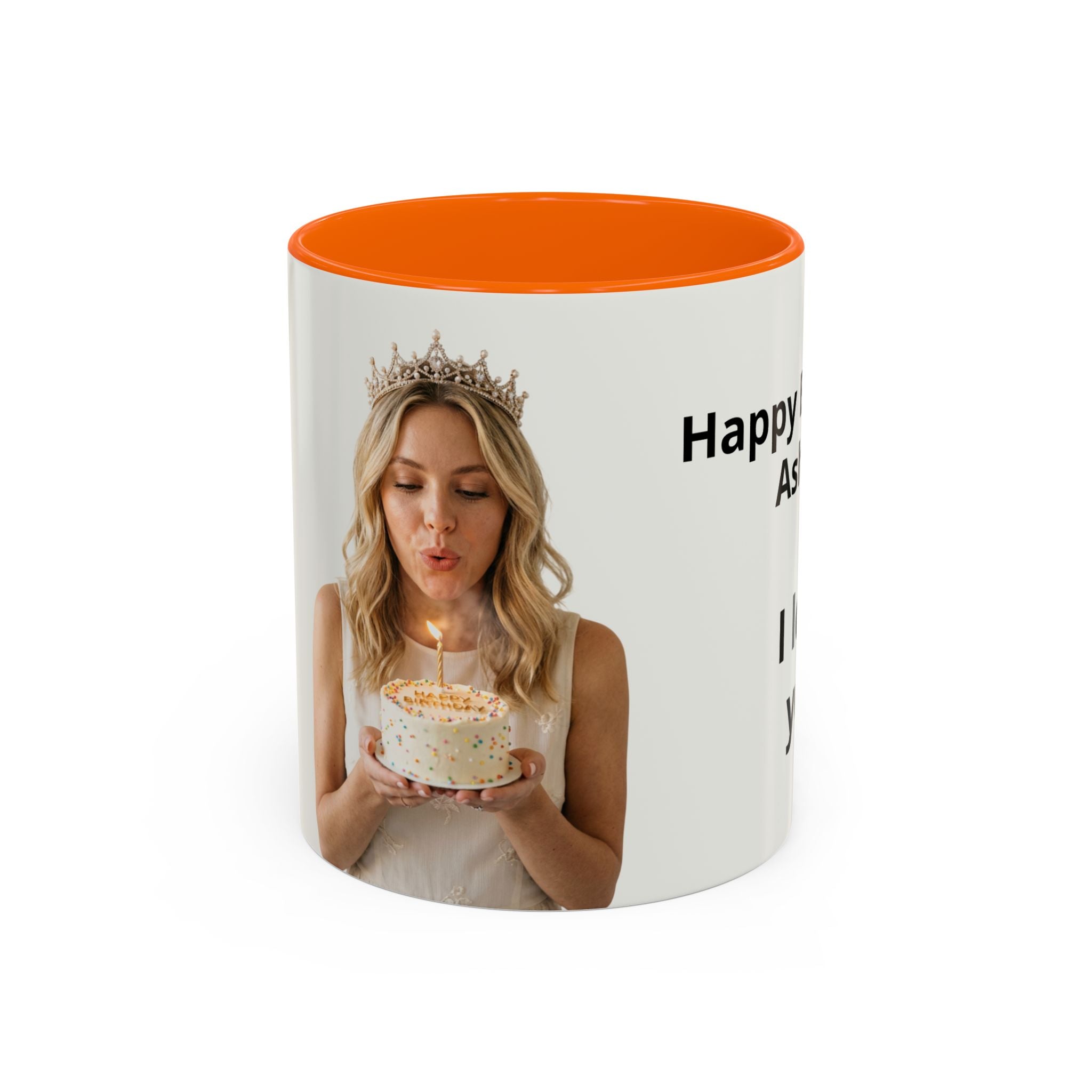 Personalized 'Happy Birthday [Name] I Love You' Accent Coffee Mug