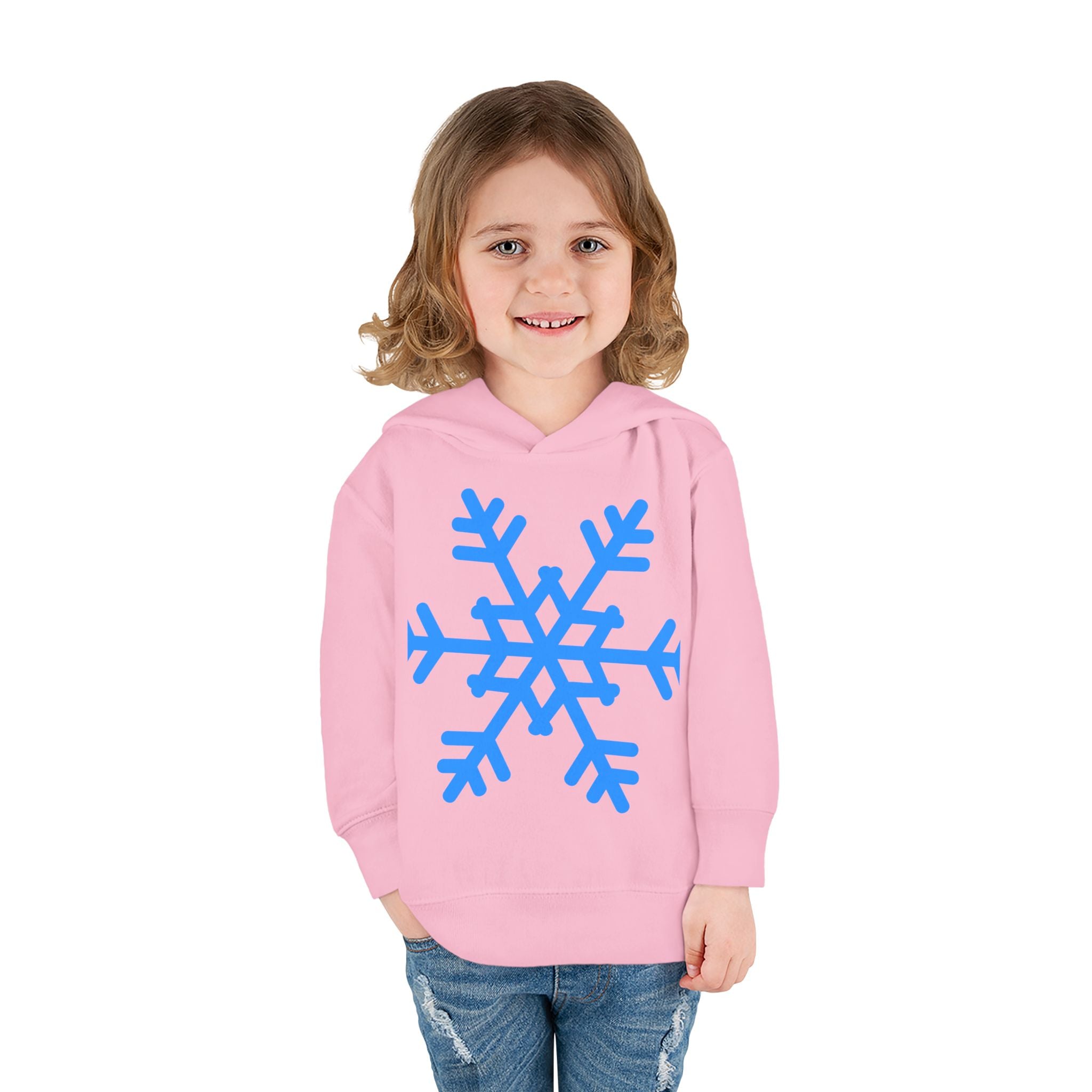 Toddler Snowflake Hoodie – Blue Winter Pullover for Kids