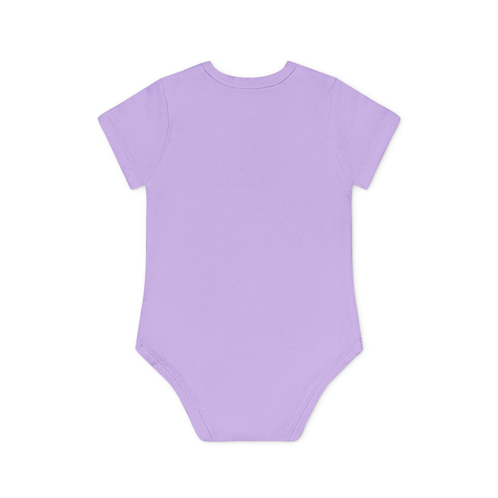 Baby Bodysuit — Black Cat Holding Heart "You're Purrfect" (Organic Short Sleeve)