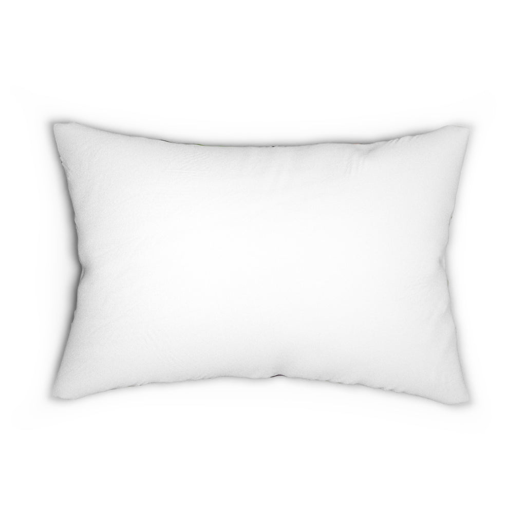 Lumbar Pillow — Bee on Orange Flower Botanical Throw Pillow