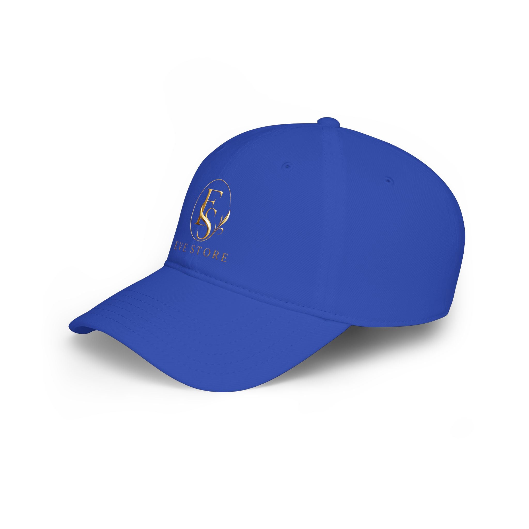Embroidered Gold 'ES' Logo Baseball Cap