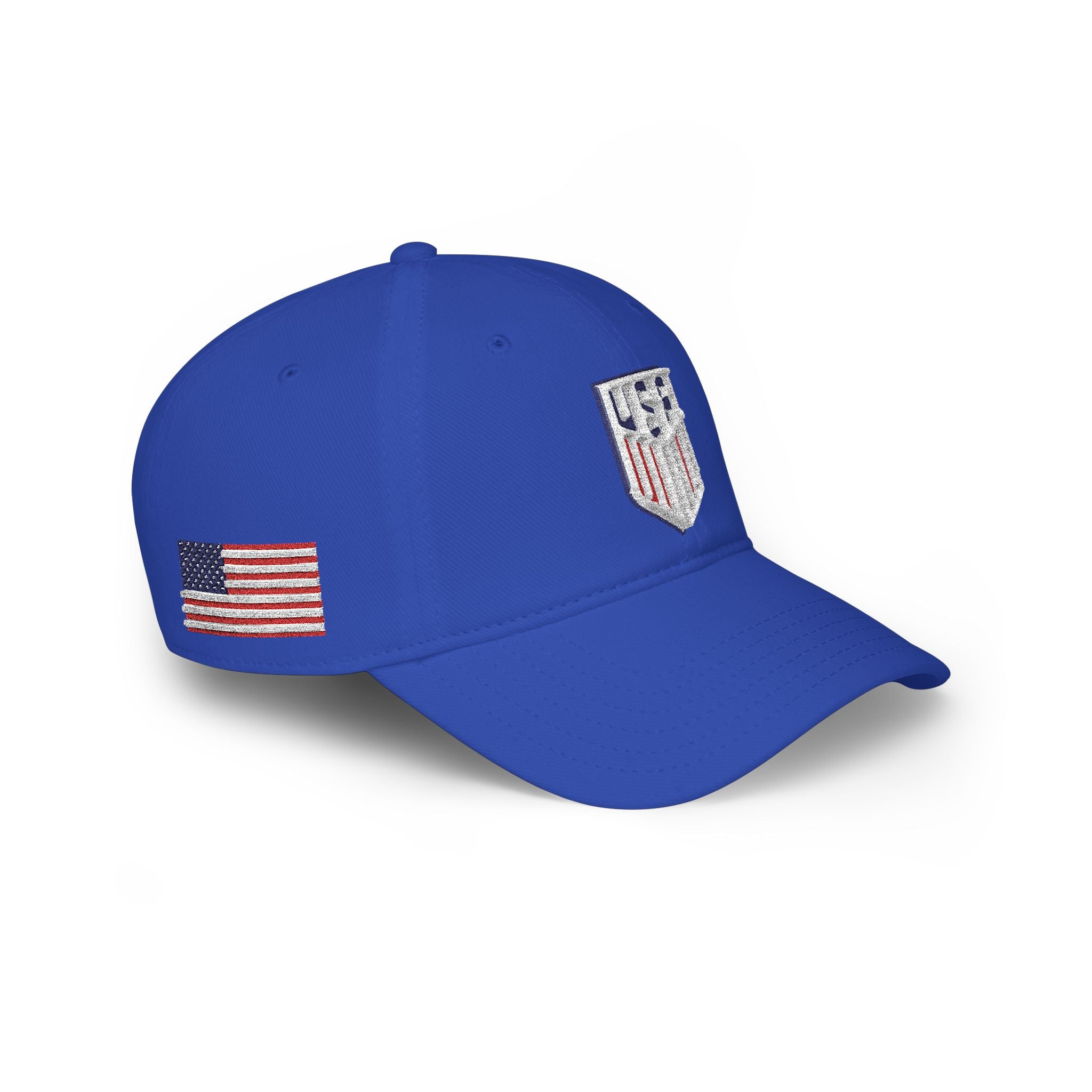 USA Shield Low Profile Baseball Cap – Patriotic Red Team Hat