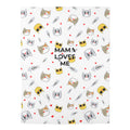 Baby Swaddle Blanket — "Mama Loves Me" Cute Cat Pattern Newborn Swaddle