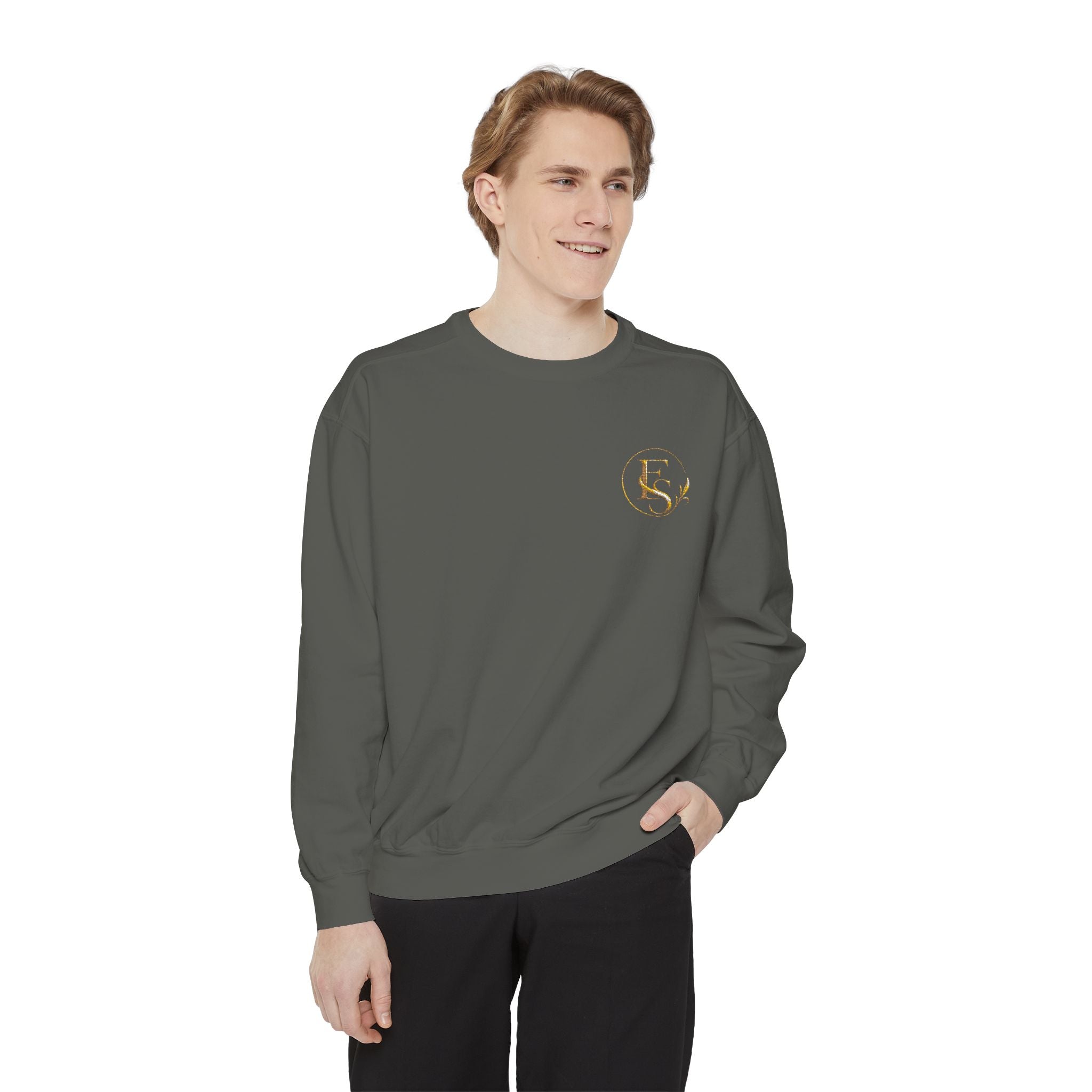 Gold Floral Initials Sweatshirt