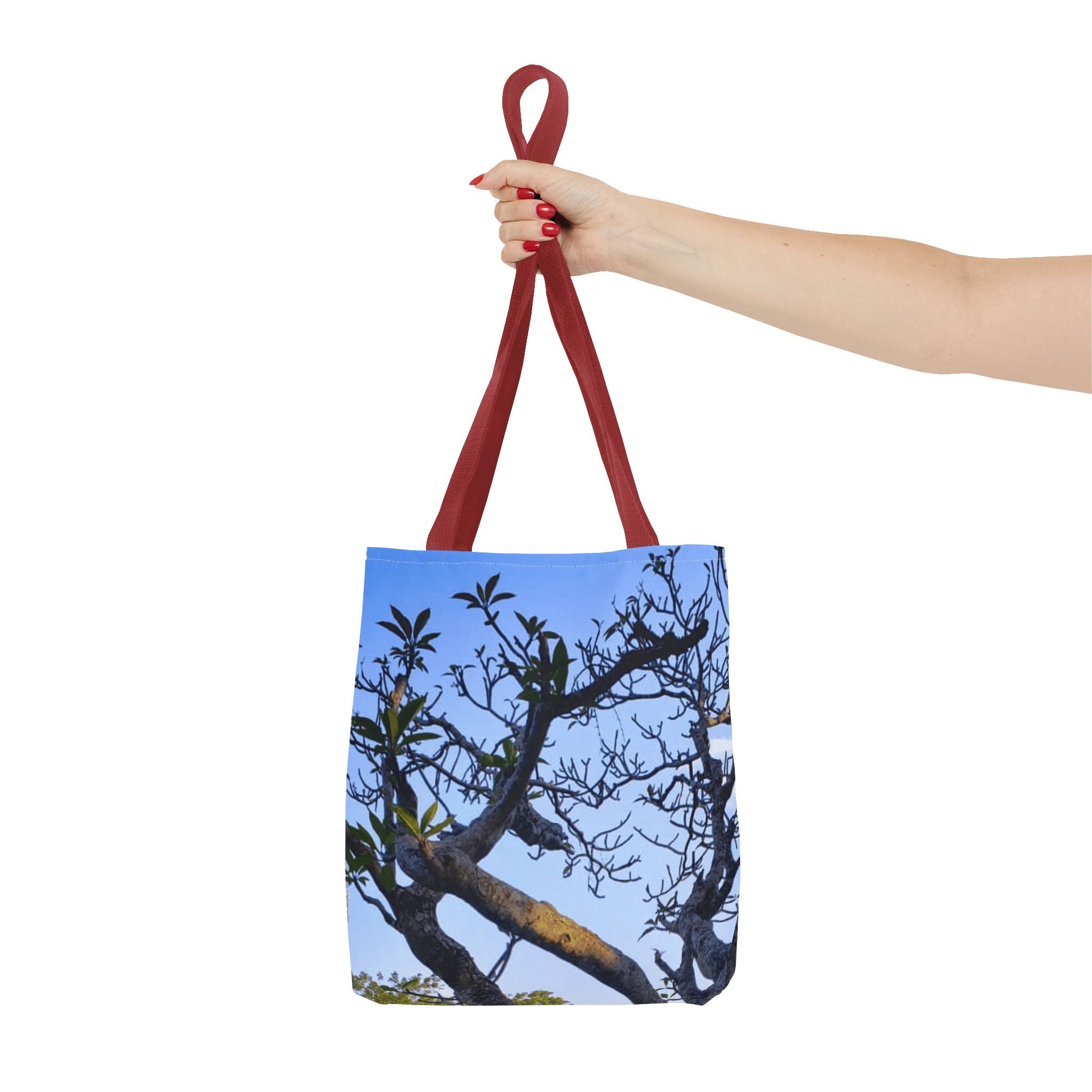 Nature Photo Tote Bag – Scenic Tree & Waterfall All-Over Print