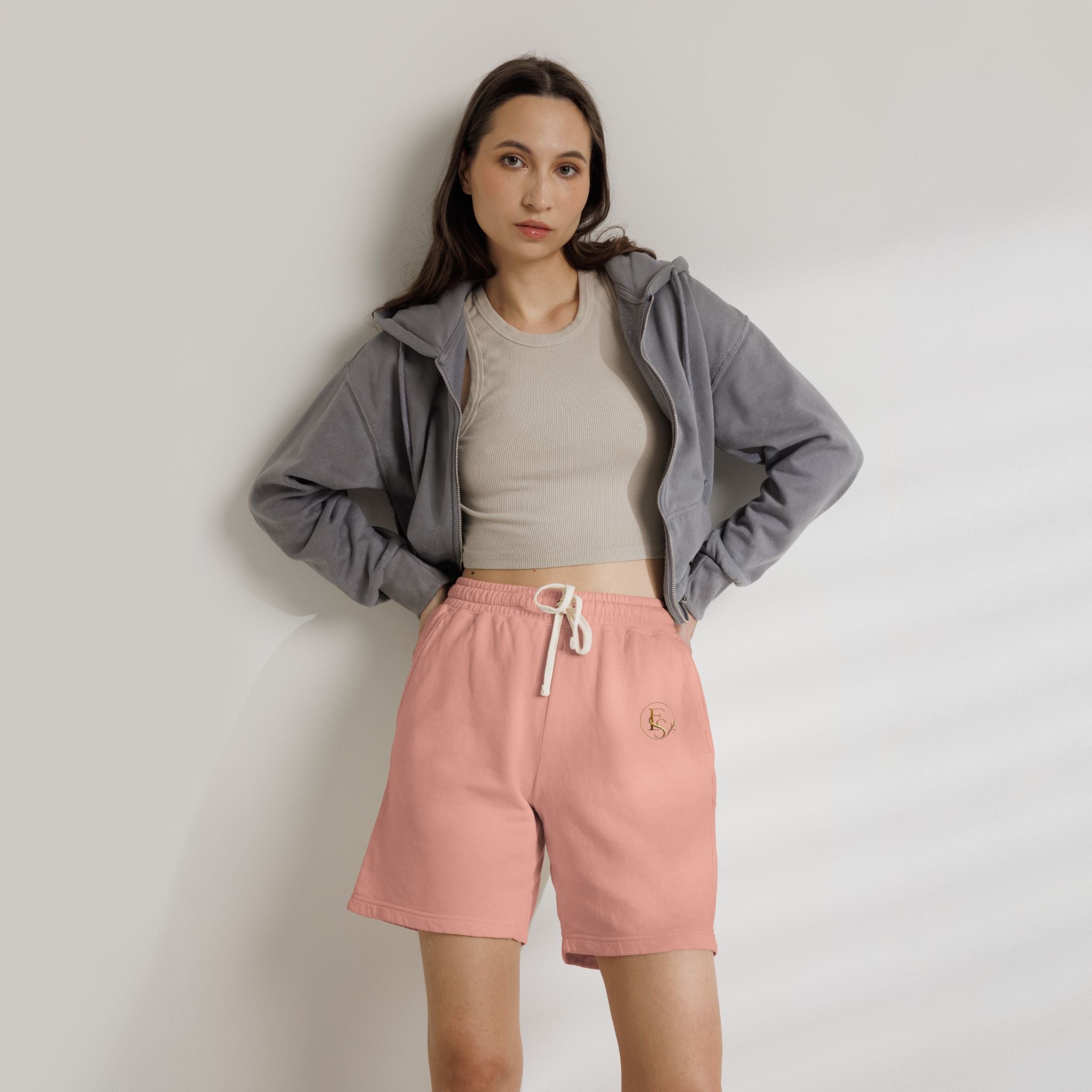 Lightweight Fleece Sweat Shorts — Garment-Dyed Casual Lounge Shorts