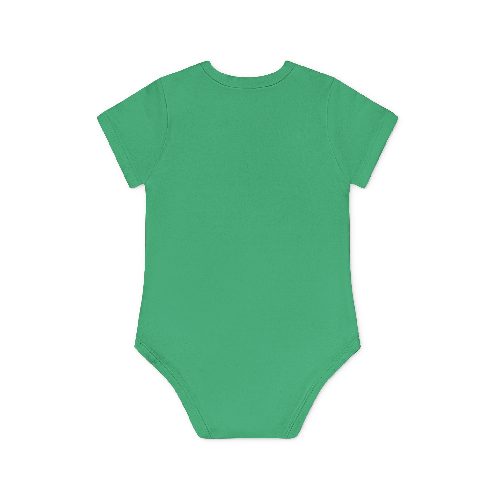 Baby Bodysuit — Black Cat Holding Heart "You're Purrfect" (Organic Short Sleeve)