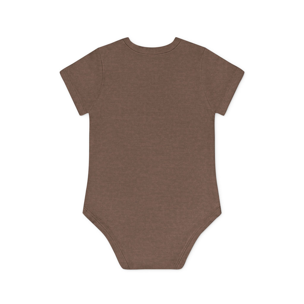 Baby Bodysuit — Black Cat Holding Heart "You're Purrfect" (Organic Short Sleeve)