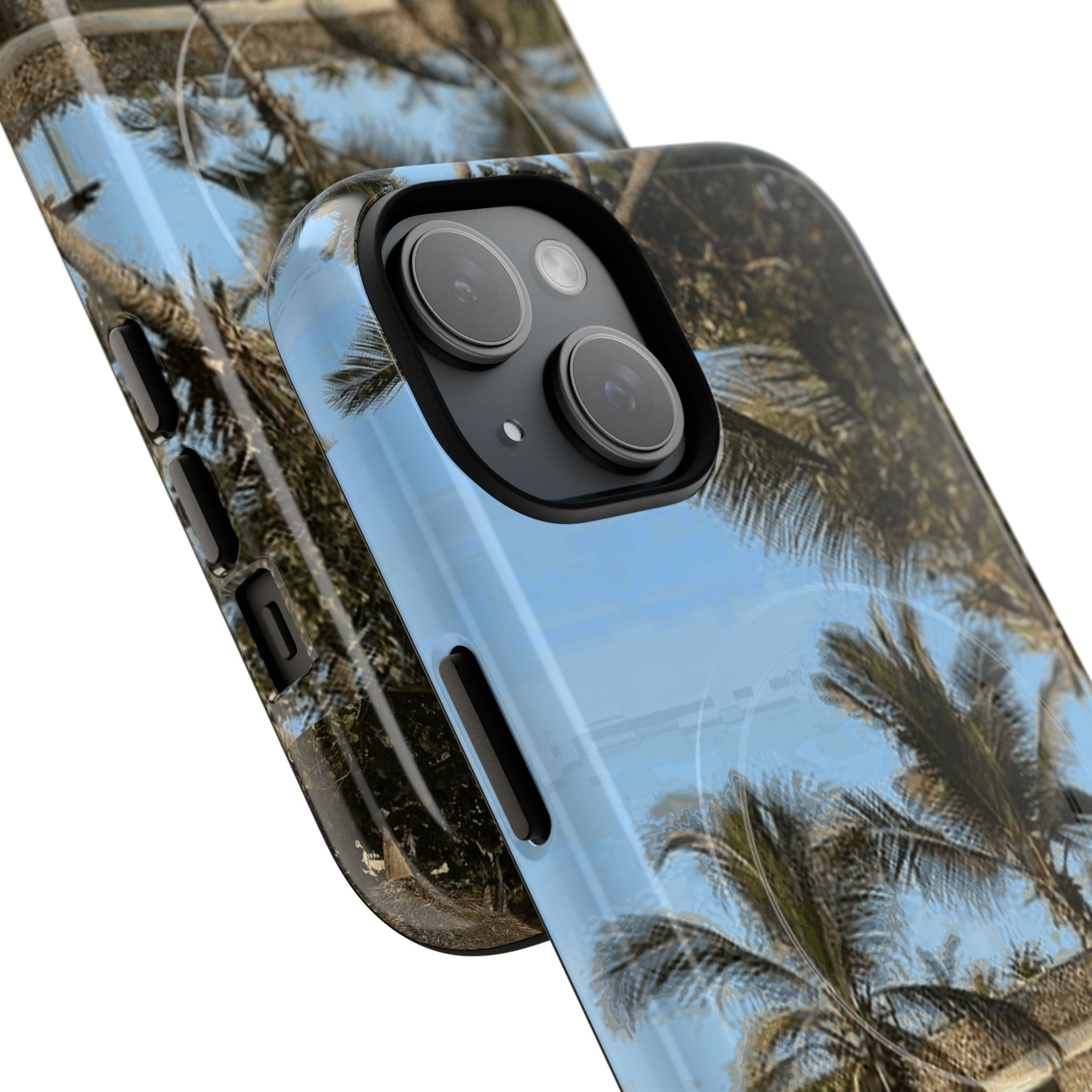 Tropical Palm Beach Magnetic Phone Case — Customizable 'Ashley' Seaside Design