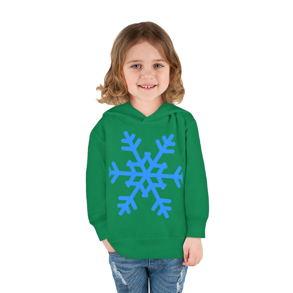 Toddler Snowflake Hoodie – Blue Winter Pullover for Kids