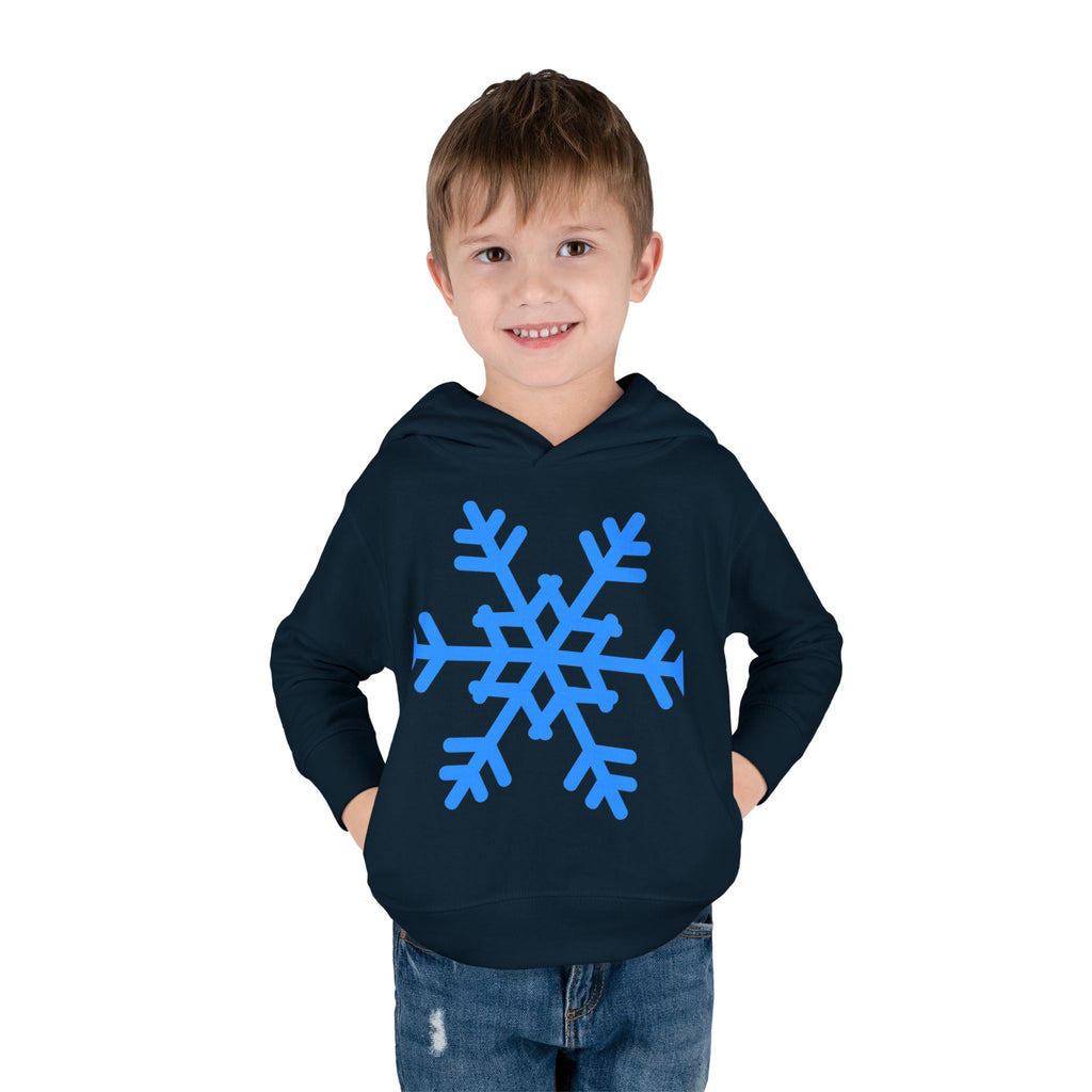 Toddler Snowflake Hoodie – Blue Winter Pullover for Kids