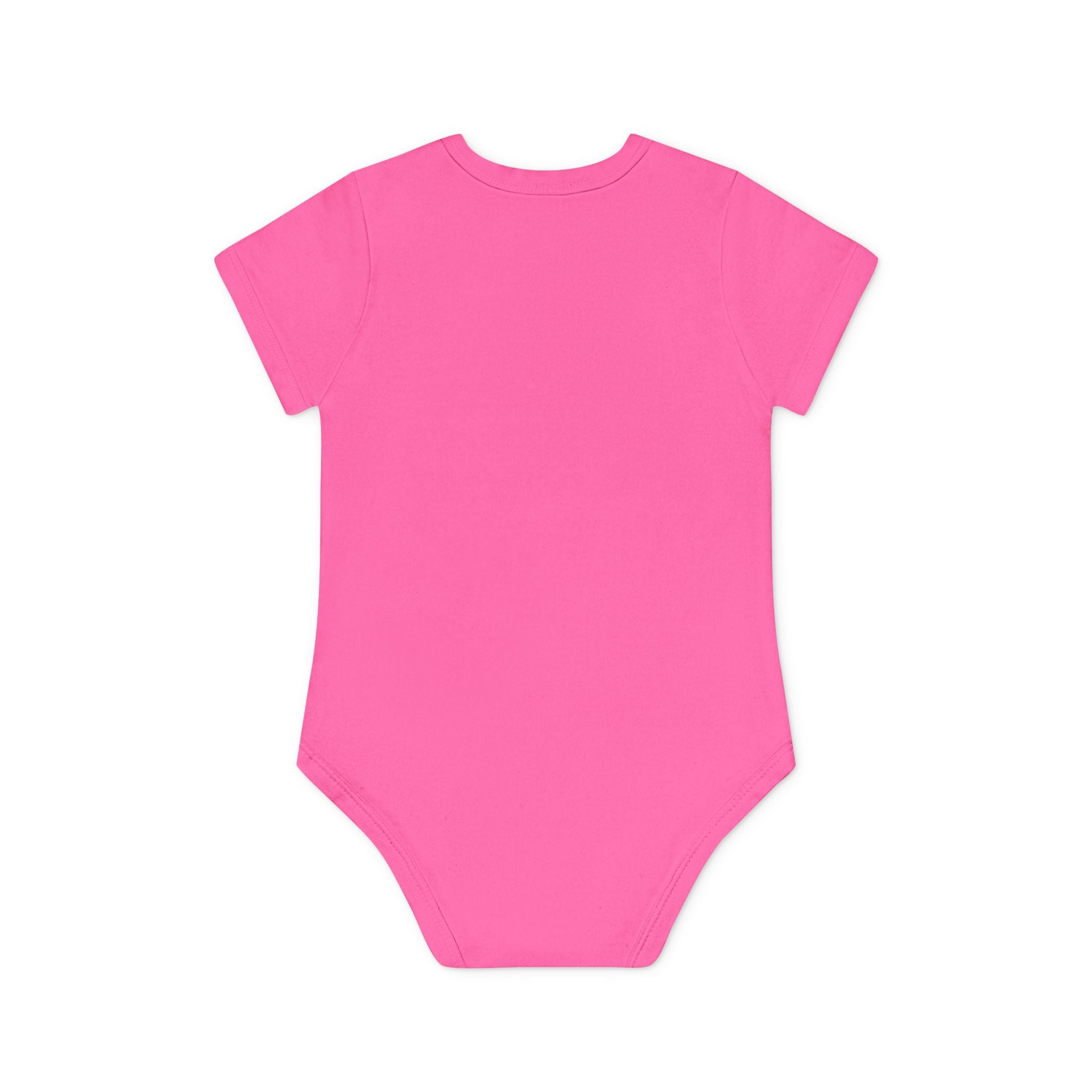 Baby Bodysuit — Black Cat Holding Heart "You're Purrfect" (Organic Short Sleeve)