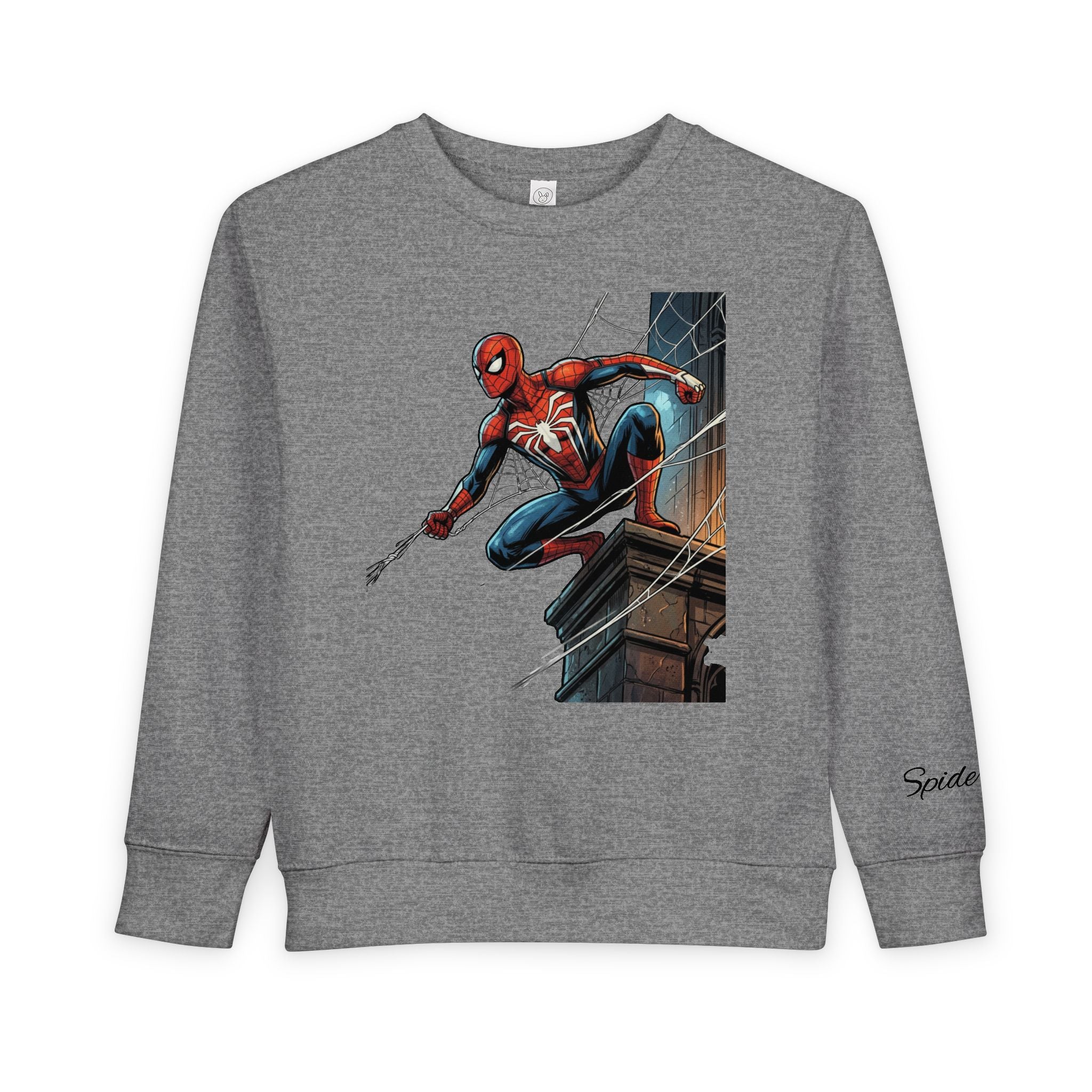 Toddler Sweatshirt — Superhero Web-Swinging Graphic Pullover