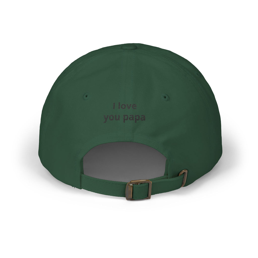Best Dad Ever Embroidered Dad Cap — "I love you papa" Back Hat