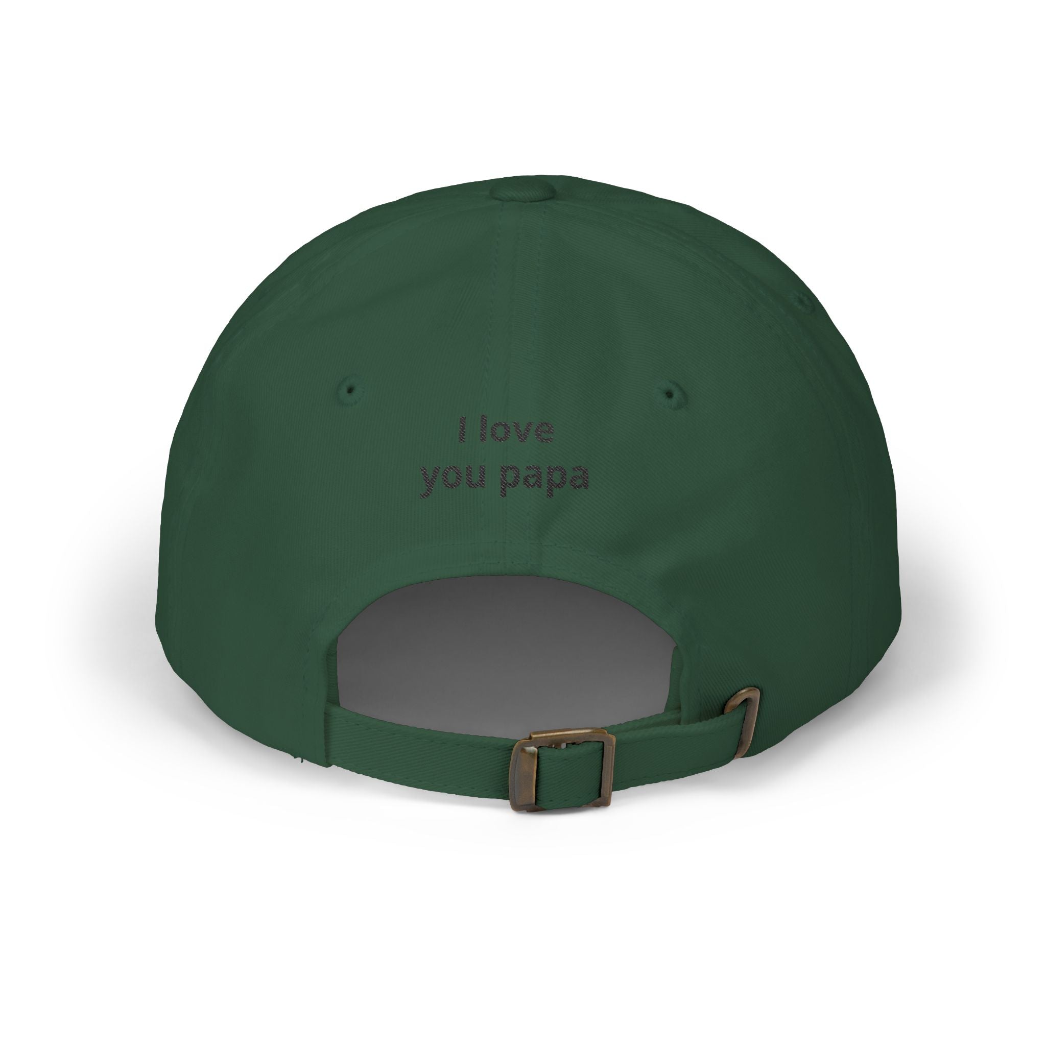 Best Dad Ever Embroidered Dad Cap — "I love you papa" Back Hat