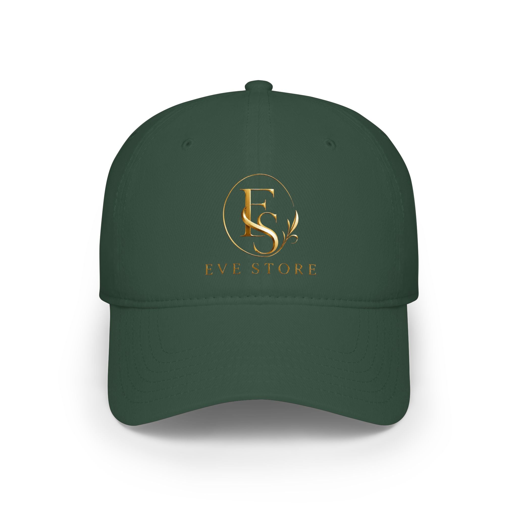 Embroidered Gold 'ES' Logo Baseball Cap