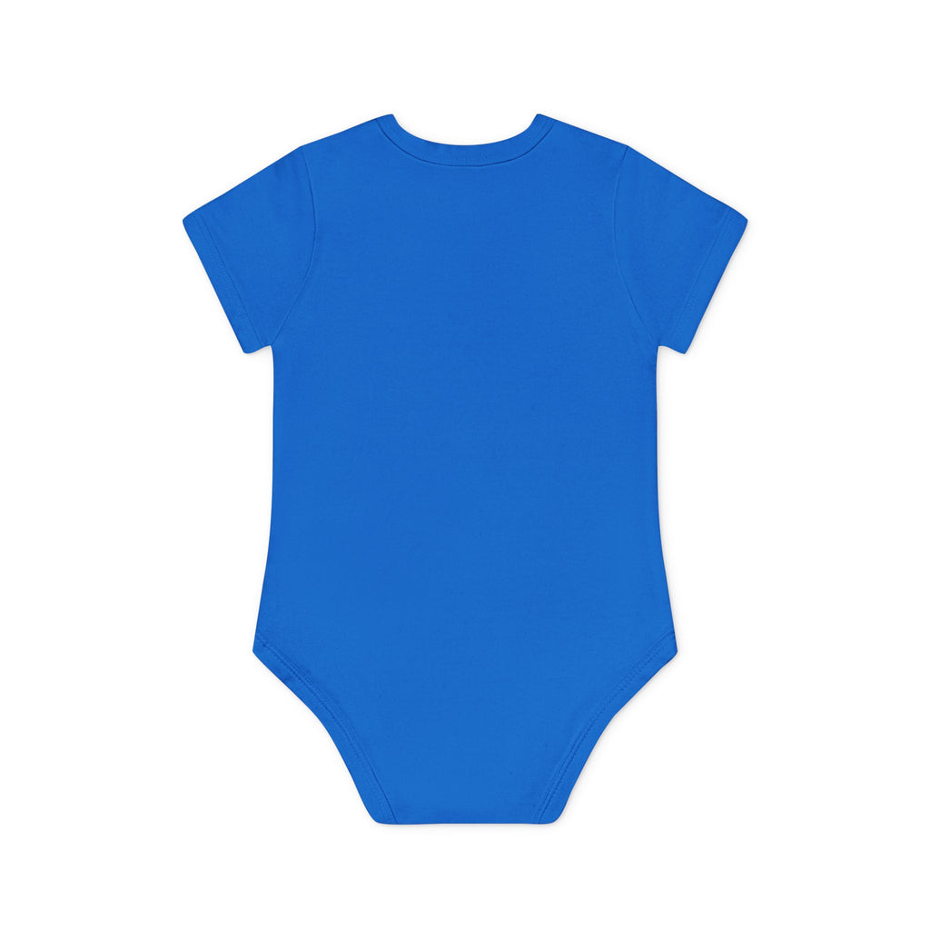 Baby Bodysuit — Black Cat Holding Heart "You're Purrfect" (Organic Short Sleeve)
