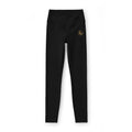 Women’s Luxe Leggings — Black High-Waist Athletic Leggings with Gold Crescent Moon Emblem