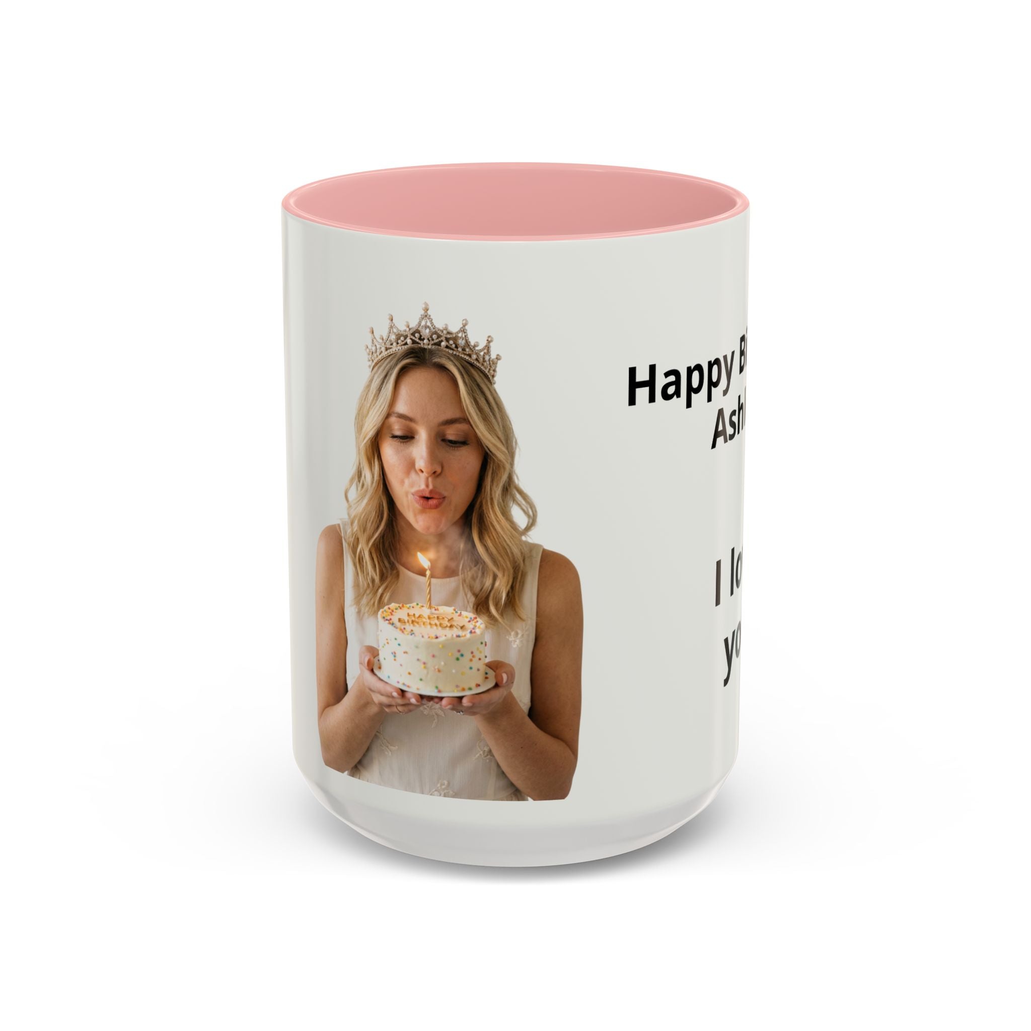 Personalized 'Happy Birthday [Name] I Love You' Accent Coffee Mug