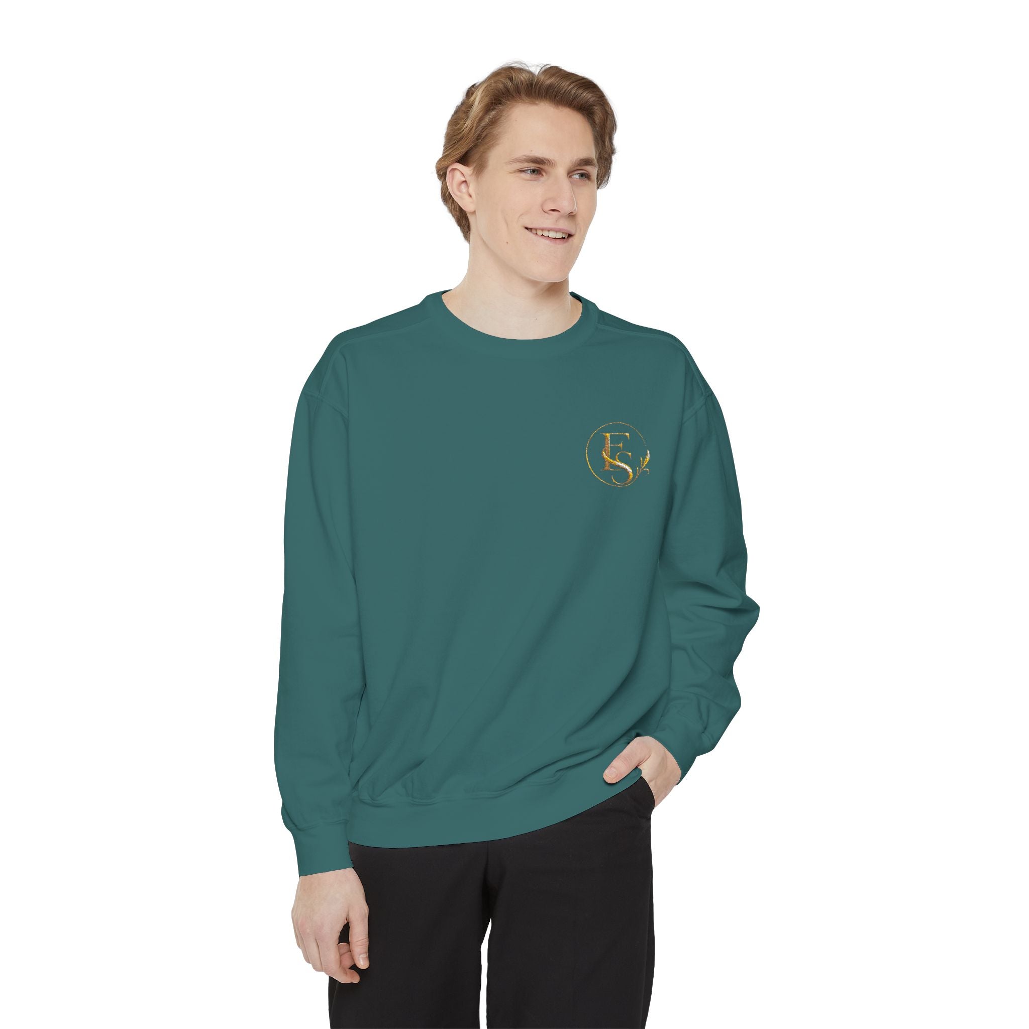 Gold Floral Initials Sweatshirt