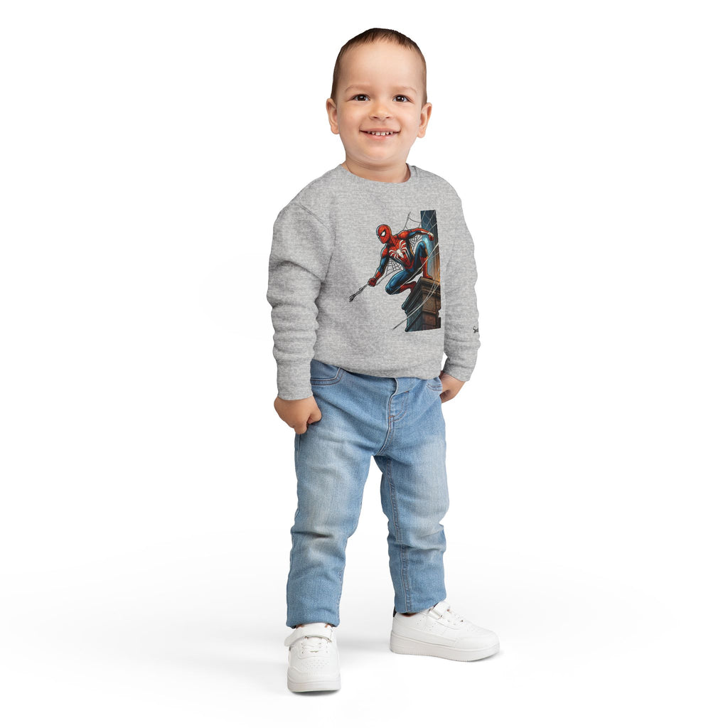 Toddler Sweatshirt — Superhero Web-Swinging Graphic Pullover