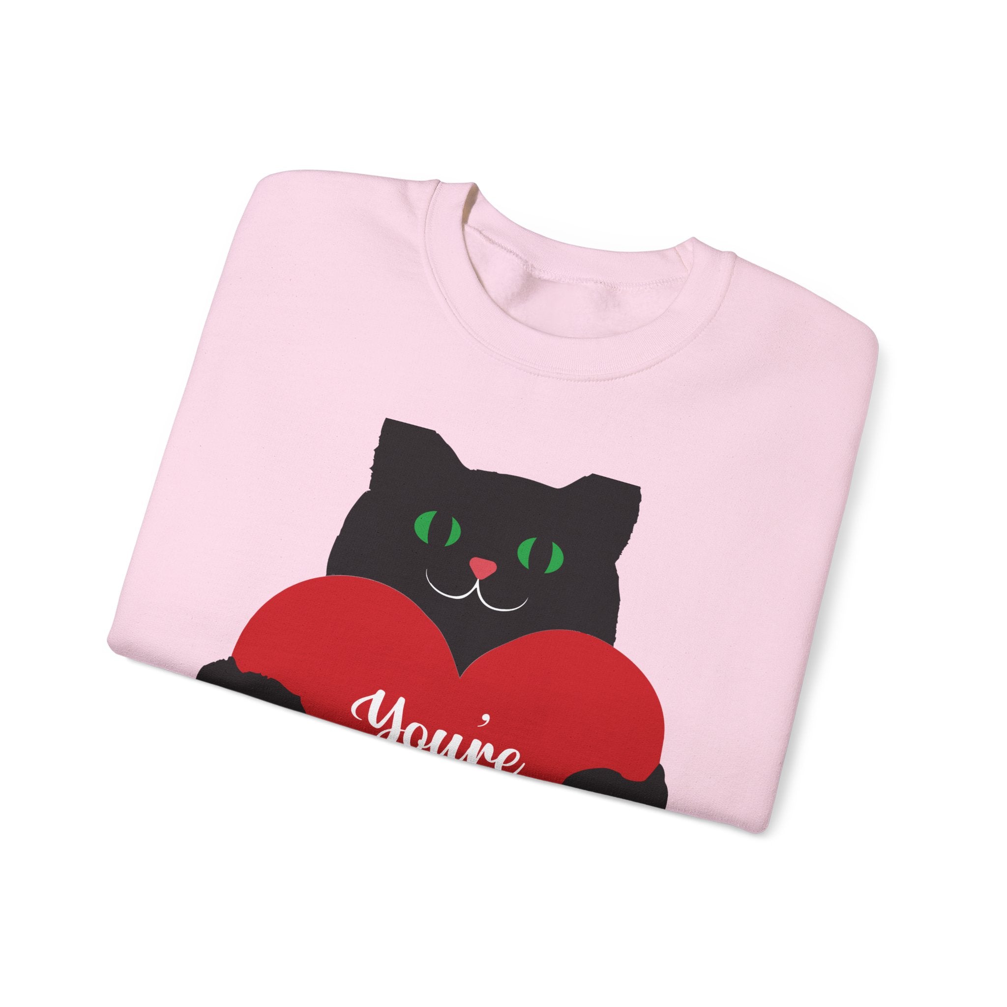 Cat Valentine Sweatshirt - "You're Purrfect" Heart Graphic
