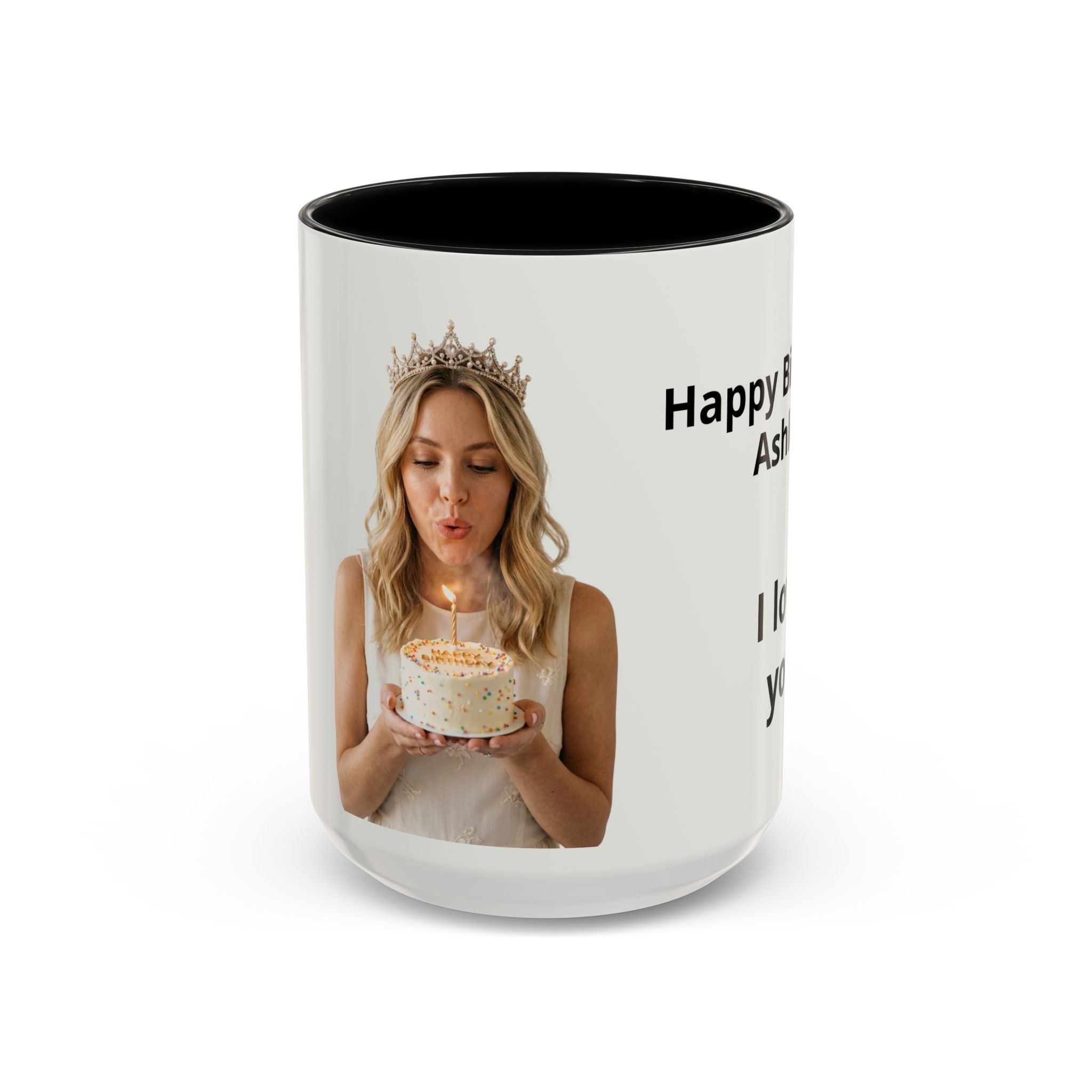 Personalized 'Happy Birthday [Name] I Love You' Accent Coffee Mug