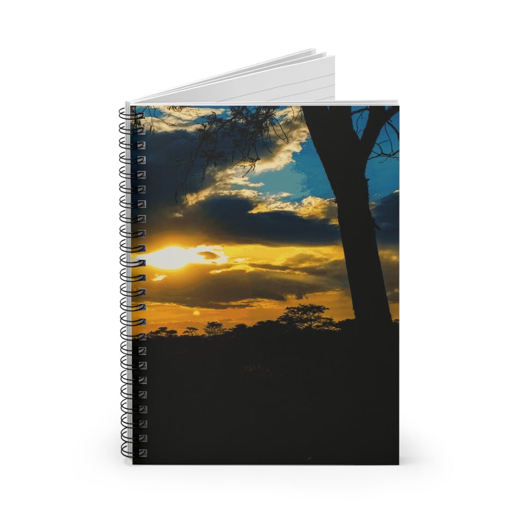 Sunset Silhouette Spiral Notebook — Ruled Lined Journal for Nature Lovers