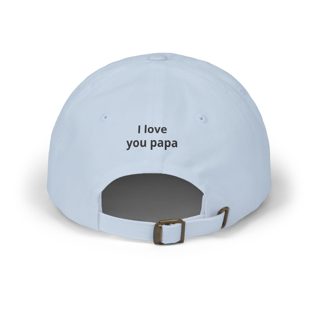 Best Dad Ever Embroidered Dad Cap — "I love you papa" Back Hat