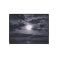 Moonlit Ocean Heavy Duty Floor Mat — Dramatic Black & White Seascape Door Mat