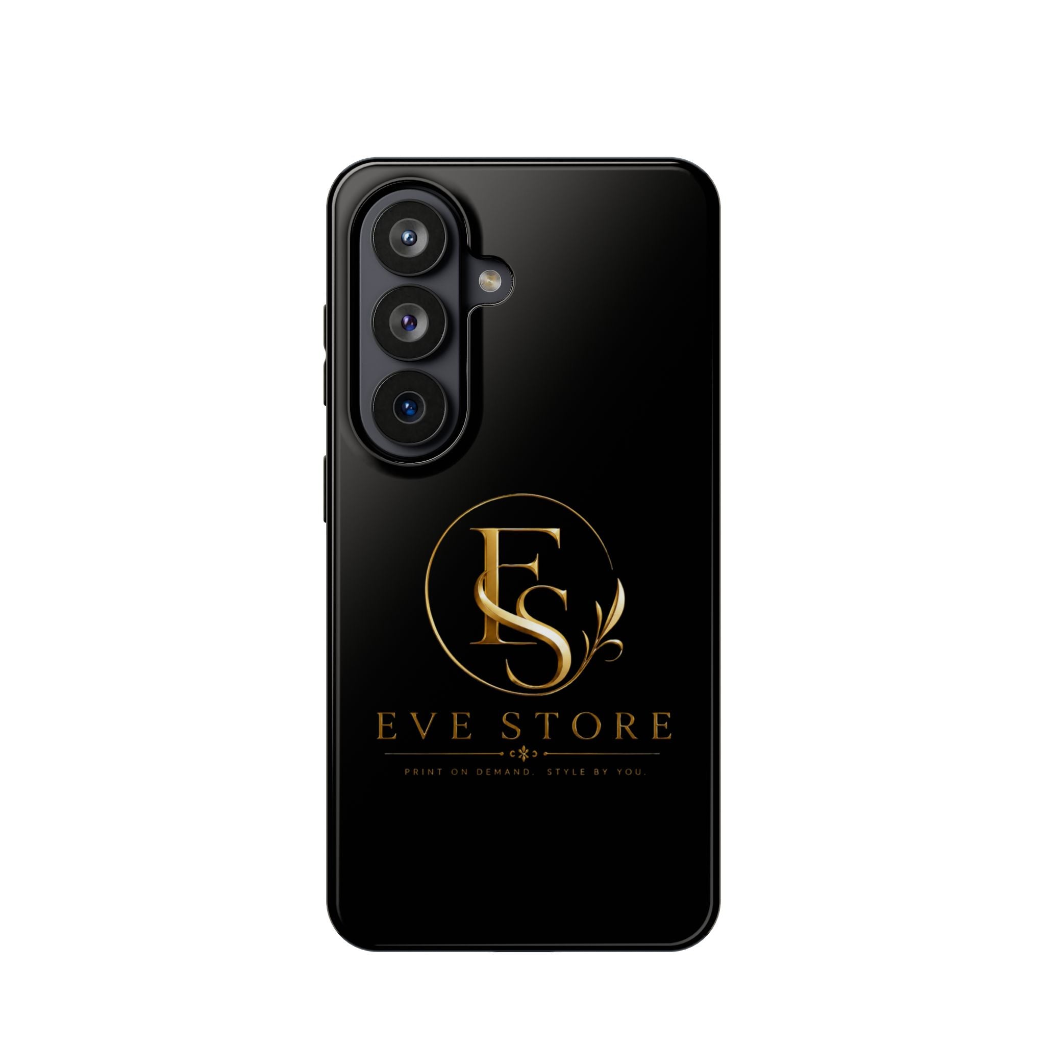 Magnetic Impact-Resistant Phone Case — Black Gold 'Eve Store' Logo