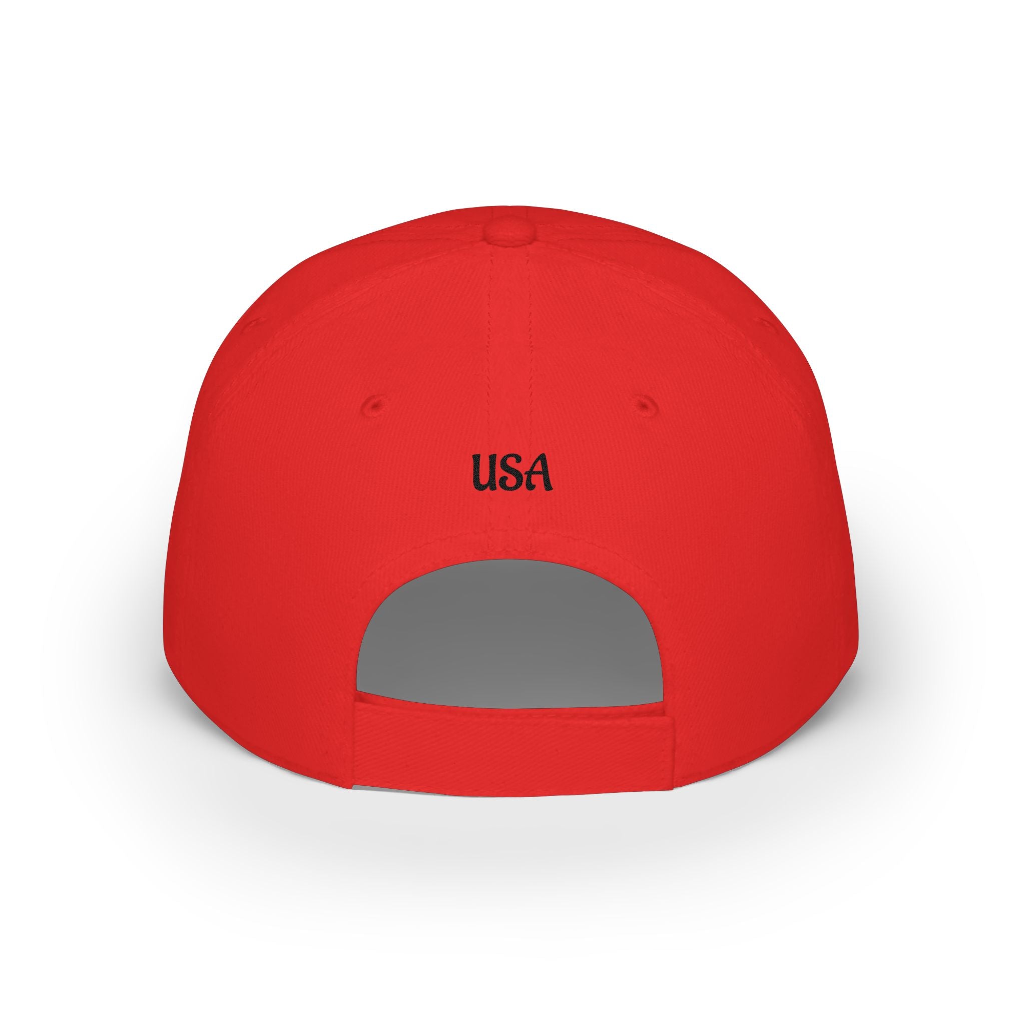 USA Shield Low Profile Baseball Cap – Patriotic Red Team Hat