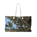 Tropical Palm Beach Weekender Bag – Large Beach Tote with Palm Tree Photo Print