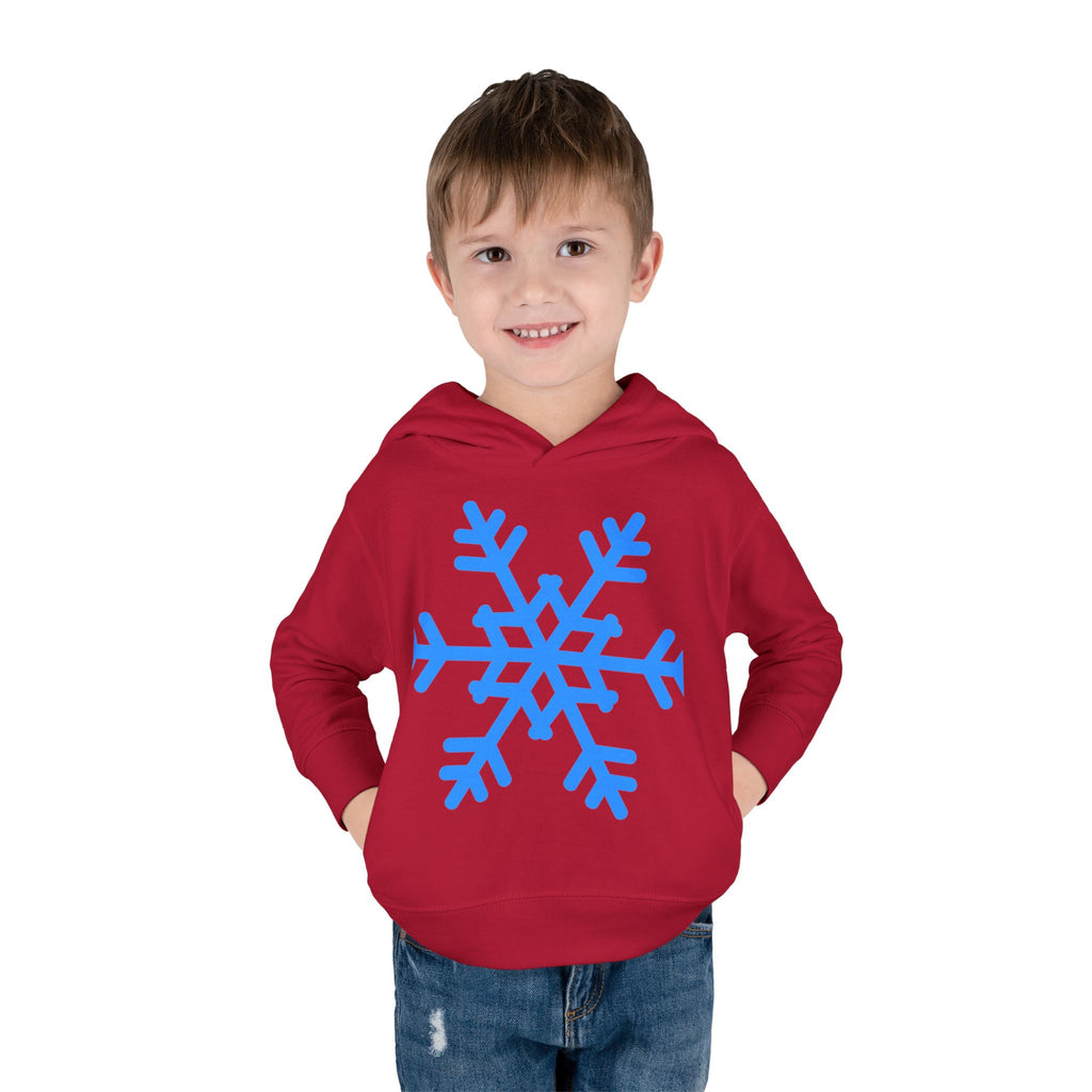 Toddler Snowflake Hoodie – Blue Winter Pullover for Kids