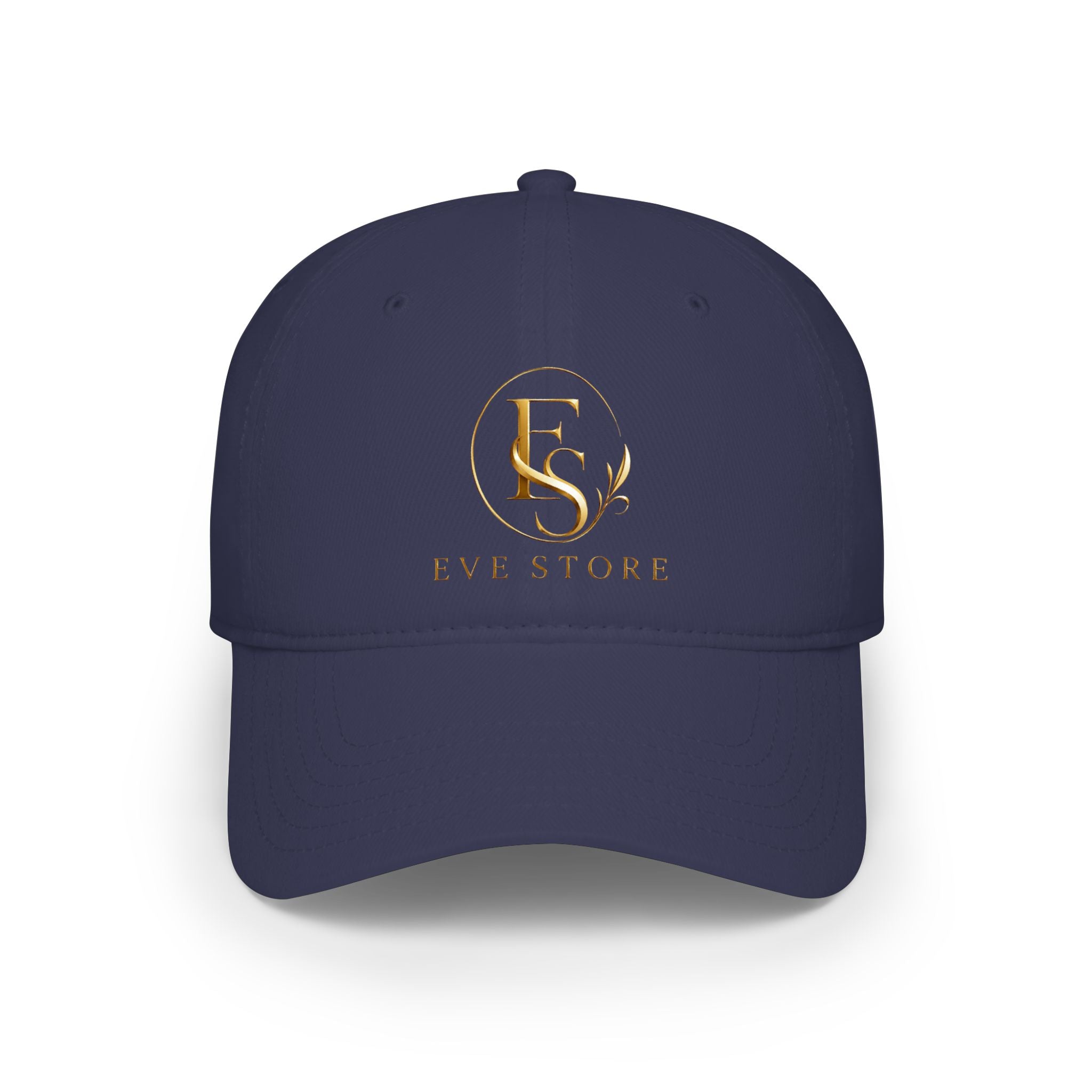 Embroidered Gold 'ES' Logo Baseball Cap
