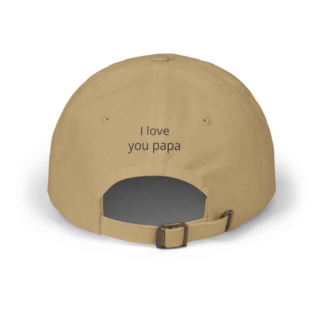 Best Dad Ever Embroidered Dad Cap — "I love you papa" Back Hat