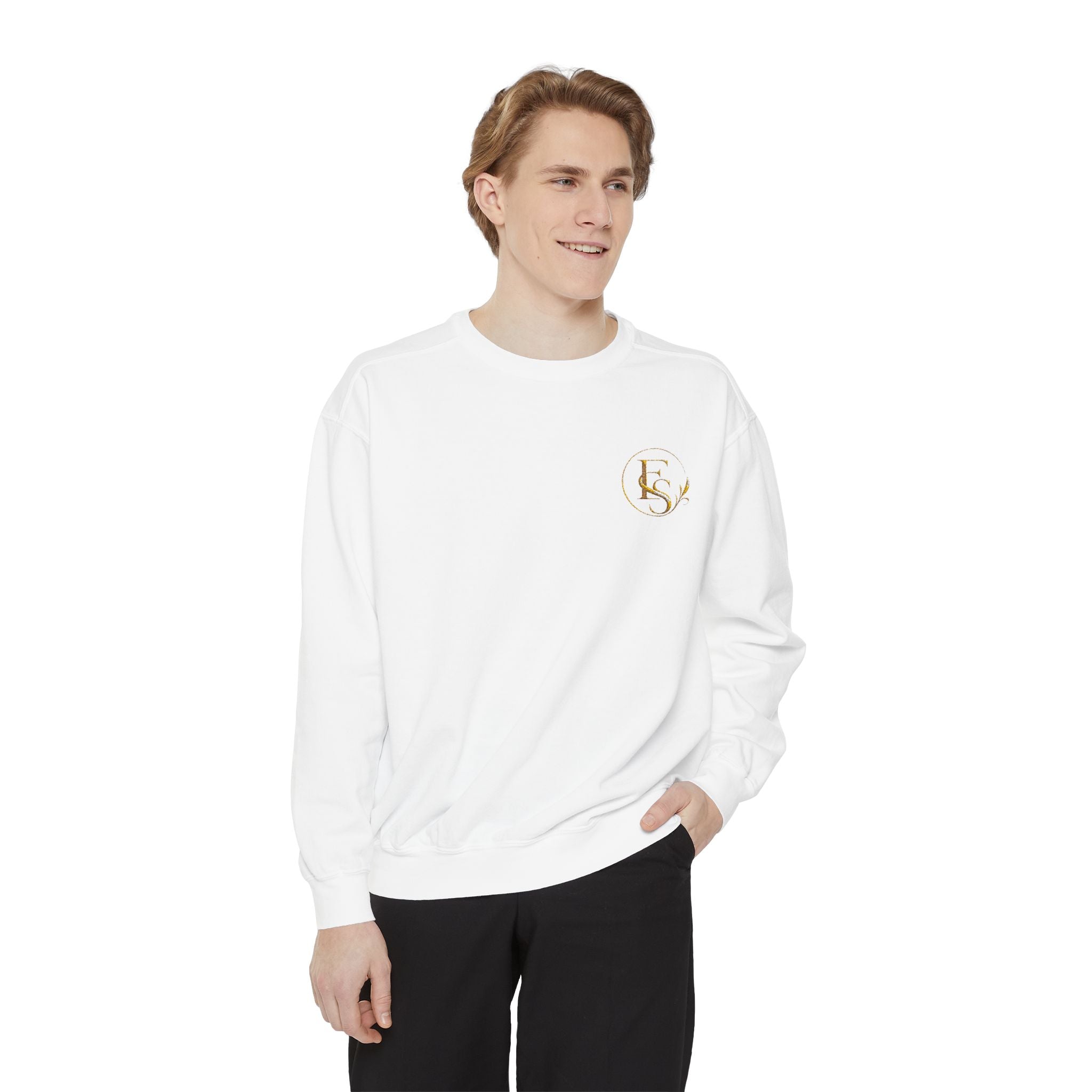 Gold Floral Initials Sweatshirt