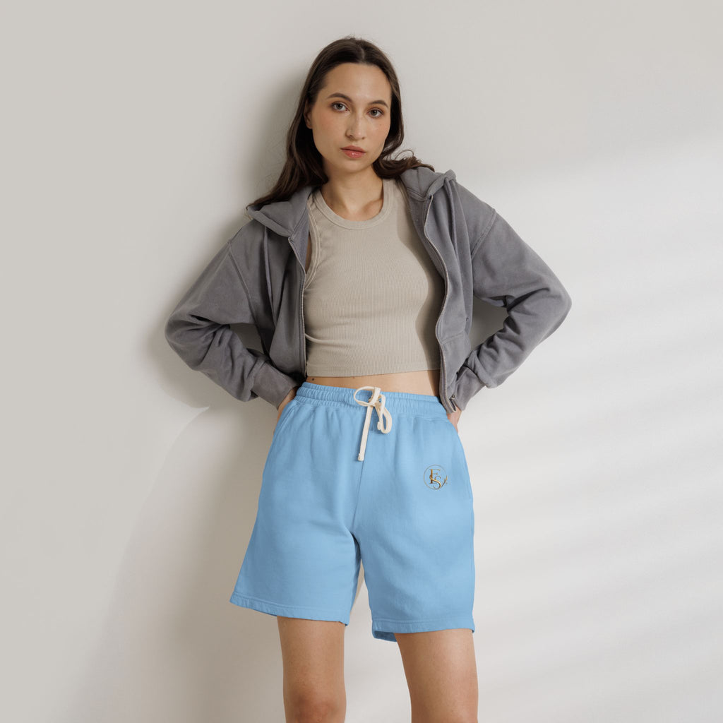 Lightweight Fleece Sweat Shorts — Garment-Dyed Casual Lounge Shorts