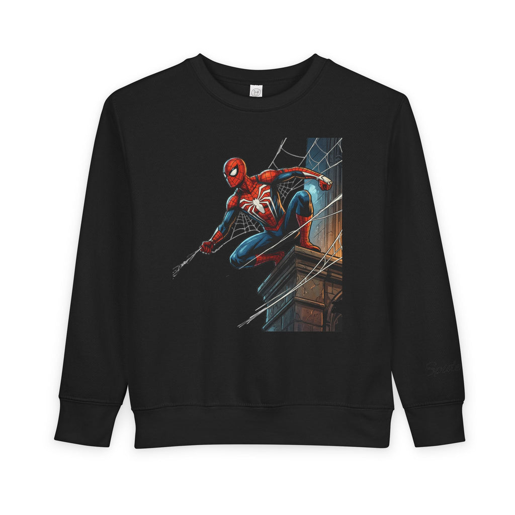 Toddler Sweatshirt — Superhero Web-Swinging Graphic Pullover