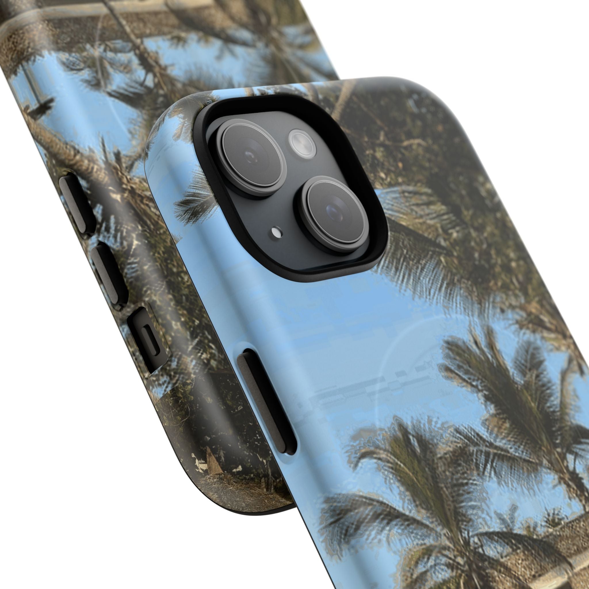 Tropical Palm Beach Magnetic Phone Case — Customizable 'Ashley' Seaside Design